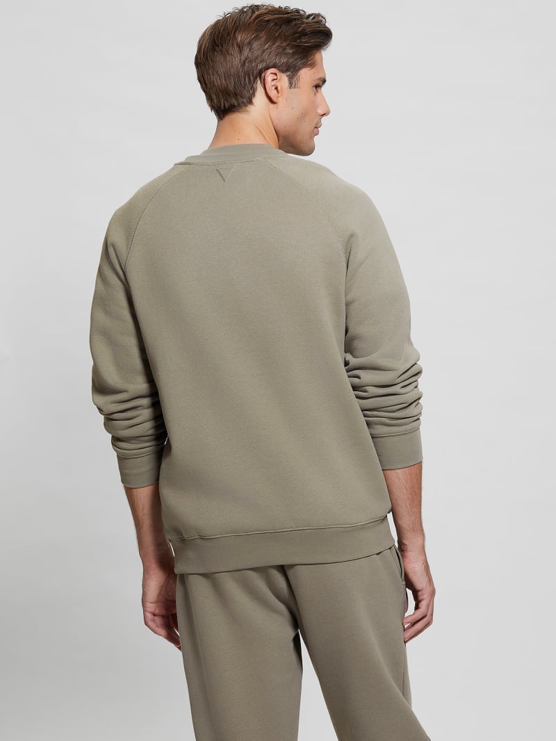 Guess Eco Aldwin Logo Sweatshirt - Mossy Green Guess Eco Aldwin Logo Sweatshirt - Mossy Green