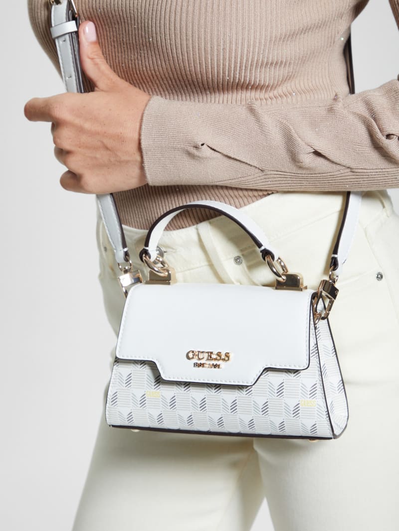 Guess Hallie Mini Fold-Over Flap Bag - Steel Guess Hallie Mini Fold-Over Flap Bag - Steel