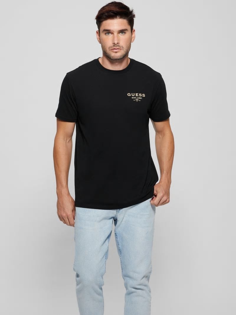 Guess Eco Signature Tee - Black Guess Eco Signature Tee - Black