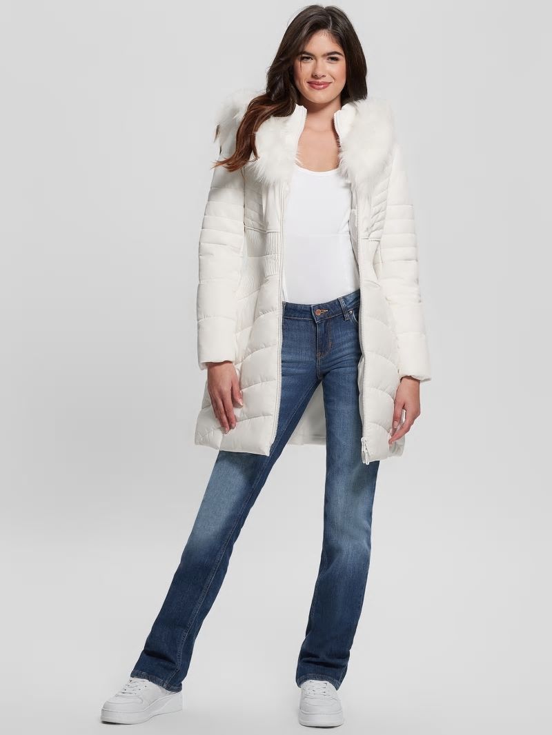 Guess Eco Oxana Quilted Jacket - Pure White Guess Eco Oxana Quilted Jacket - Pure White