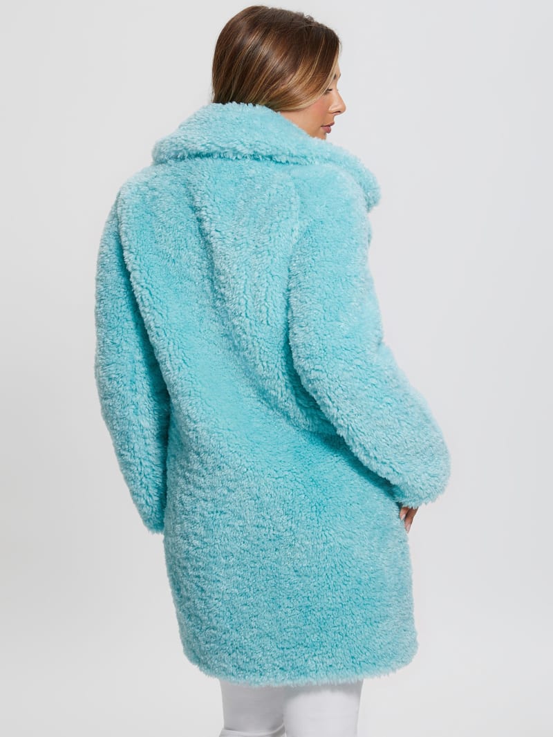Guess Nives Faux-Fur Coat - Surf Jade Multi Guess Nives Faux-Fur Coat - Surf Jade Multi