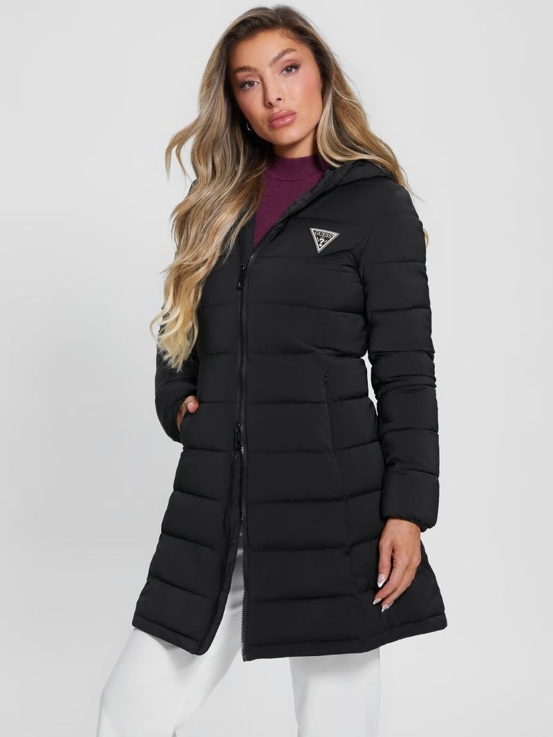 Guess Aleta Long Puffer Jacket - Black Guess Aleta Long Puffer Jacket - Black