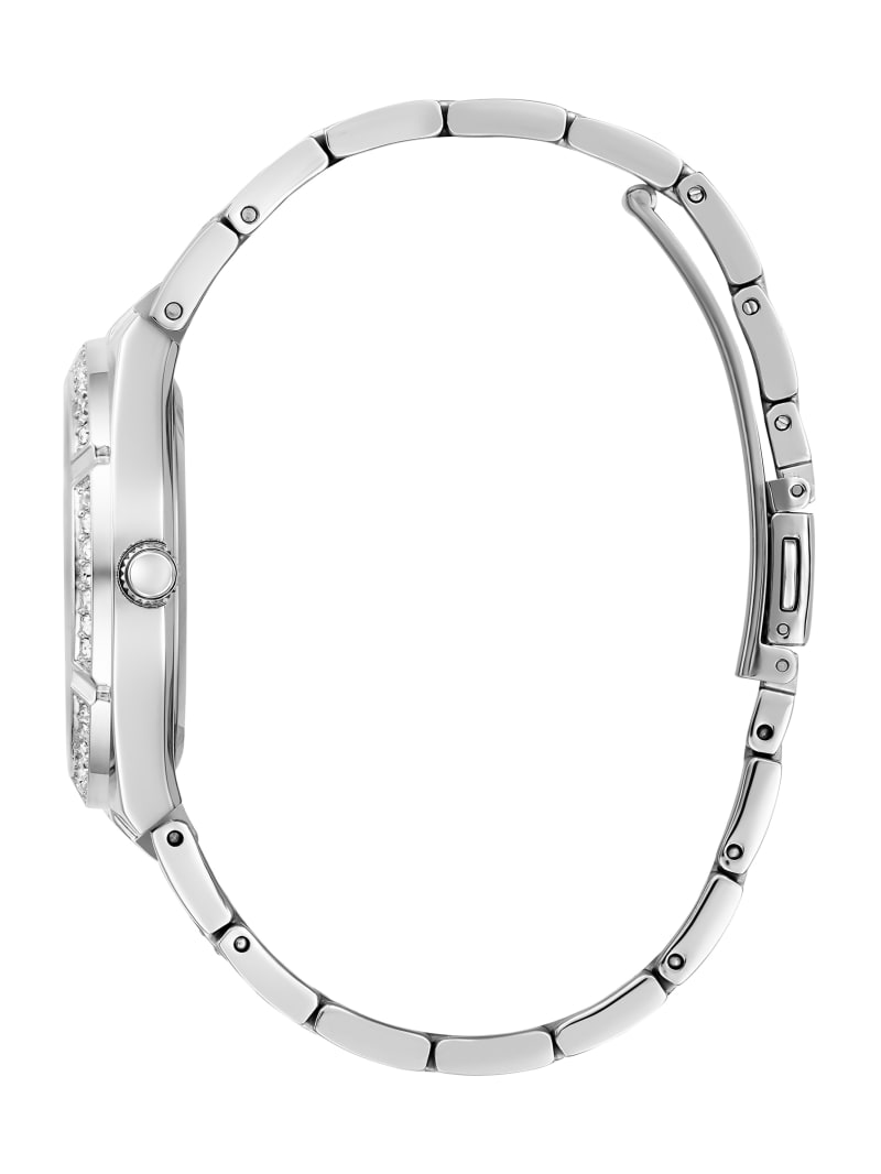 Guess Silver-Tone Cut-Through Multifunction Watch - Silver Guess Silver-Tone Cut-Through Multifunction Watch - Silver