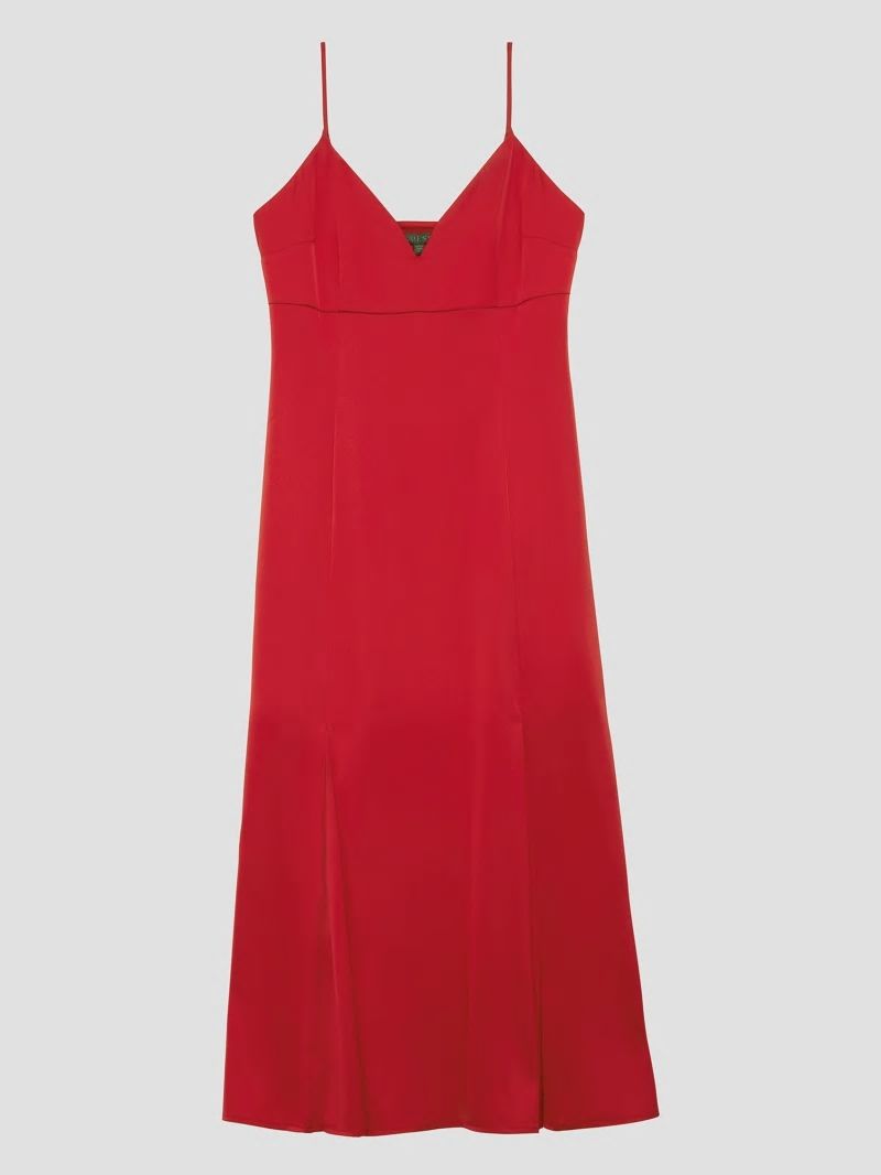 Guess Eco Monique Satin Dress - Chili Red Guess Eco Monique Satin Dress - Chili Red