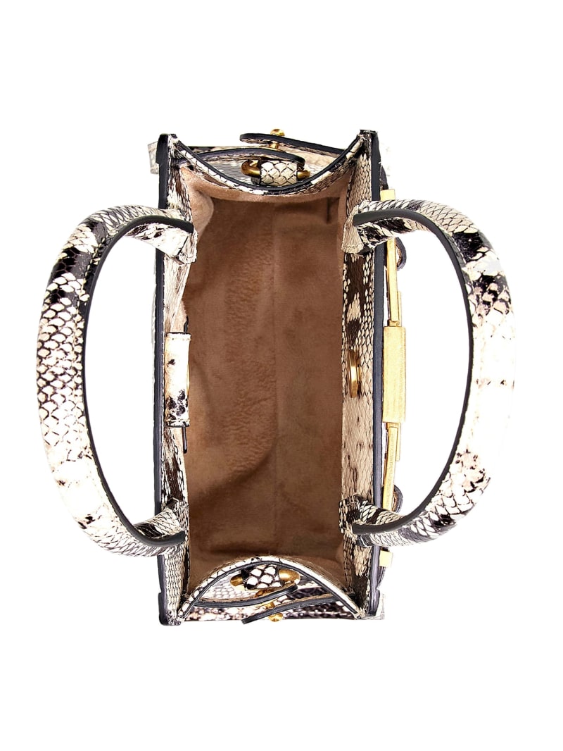 Guess Cristina Small Leather Satchel - White Patent Guess Cristina Small Leather Satchel - White Patent