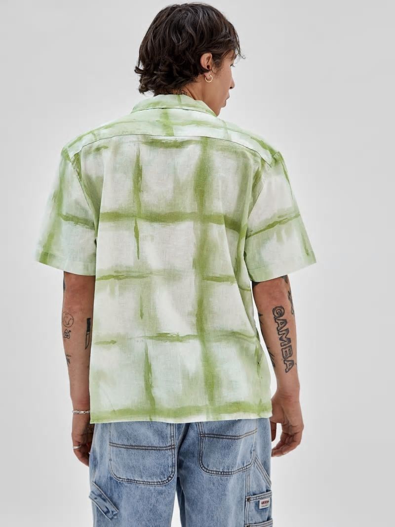 Guess GUESS Originals Painter Shirt - Green Fairway Multi Guess GUESS Originals Painter Shirt - Green Fairway Multi