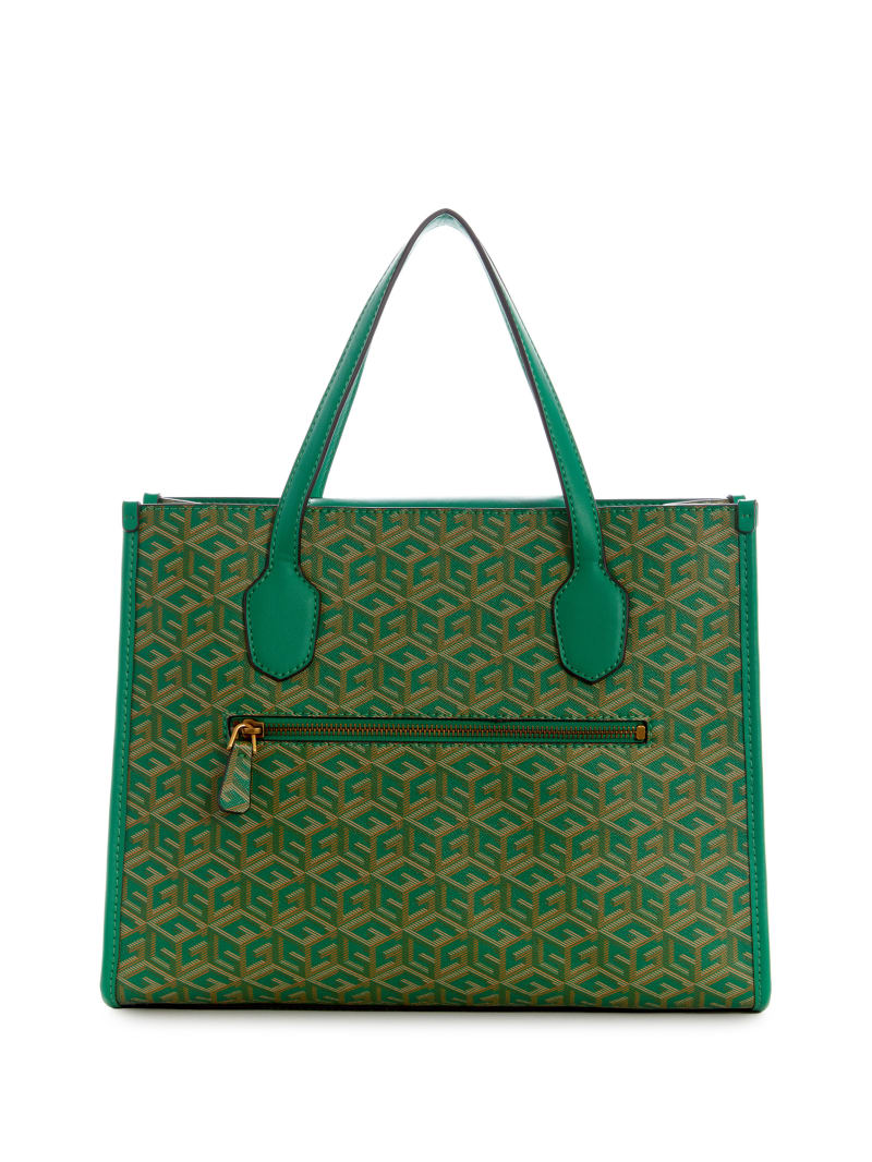 Guess Silvana G Cube Tote - Forest Logo Guess Silvana G Cube Tote - Forest Logo