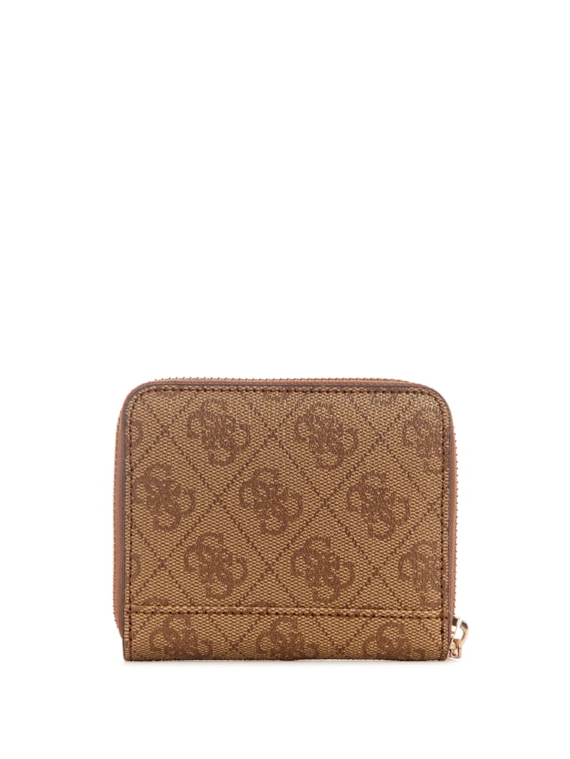 Guess Laurel Small Zip-Around Wallet - Latte Logo Guess Laurel Small Zip-Around Wallet - Latte Logo