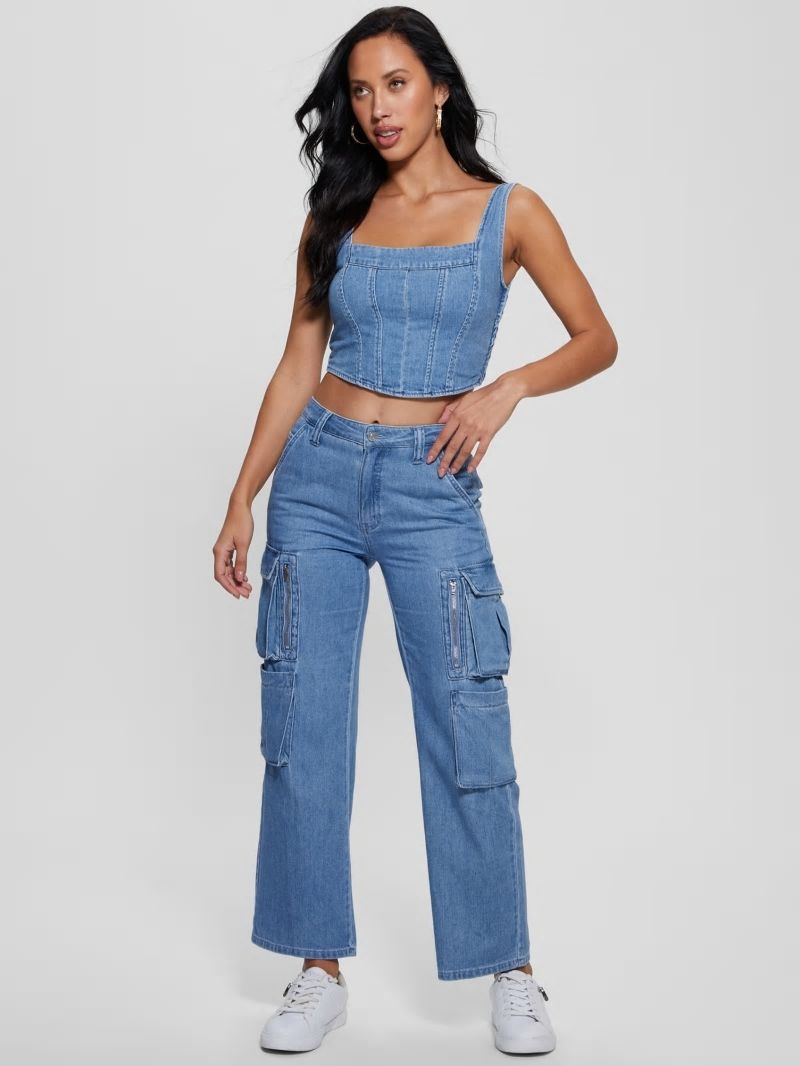 Guess Neil Denim Bustier - June Lake Guess Neil Denim Bustier - June Lake