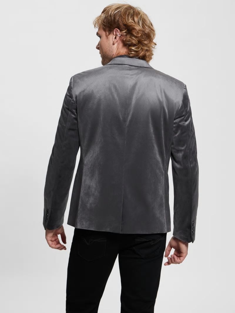 Guess Fulham Velvet Blazer - Magnetic Guess Fulham Velvet Blazer - Magnetic