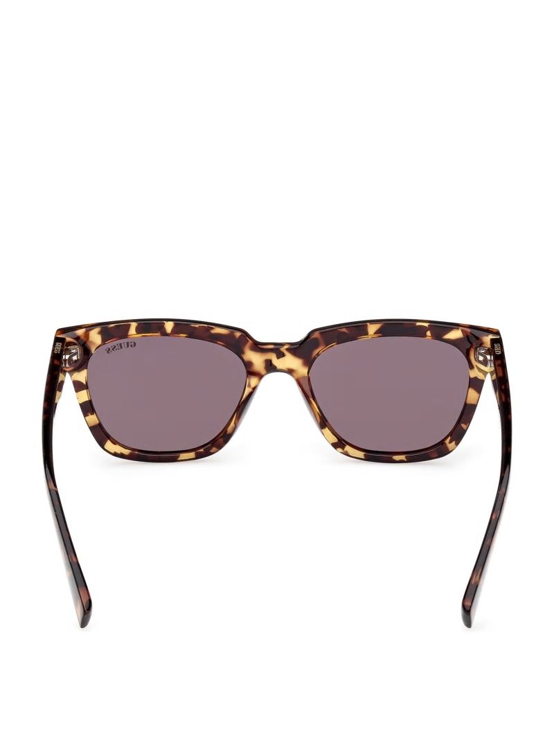Guess GUESS Originals Square Logo Sunglasses - Brown Guess GUESS Originals Square Logo Sunglasses - Brown
