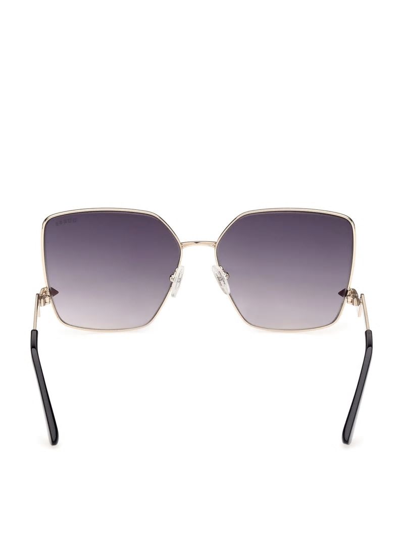 Guess Oversized Square Zigzag Sunglasses - 05b (Black) Guess Oversized Square Zigzag Sunglasses - 05b (Black)