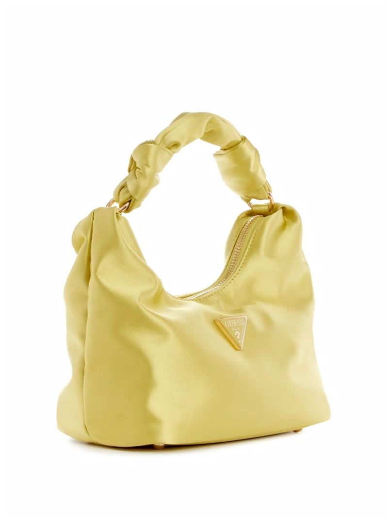 Guess Velina Satin Hobo Bag - Yellow Guess Velina Satin Hobo Bag - Yellow