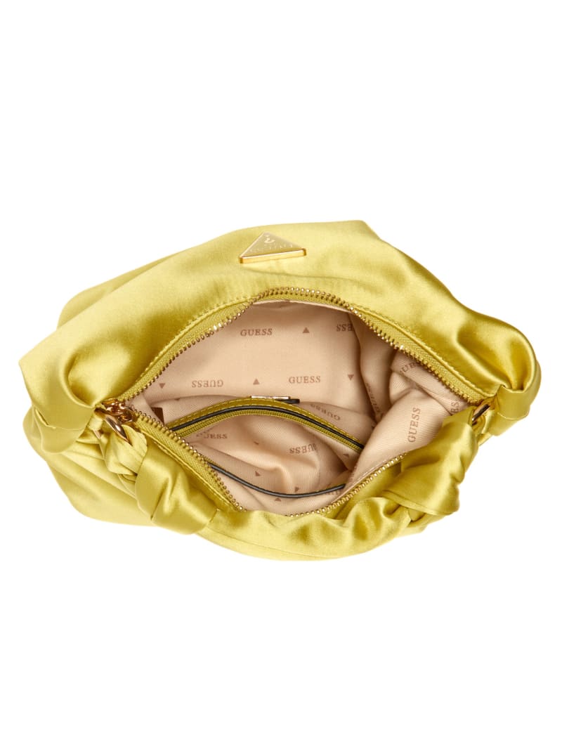Guess Velina Satin Hobo Bag - Yellow Guess Velina Satin Hobo Bag - Yellow