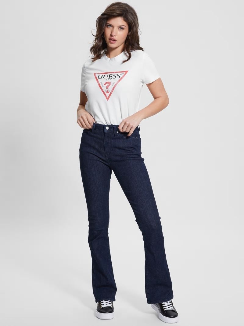 Guess Eco Triangle Logo Tee - Pure White Guess Eco Triangle Logo Tee - Pure White