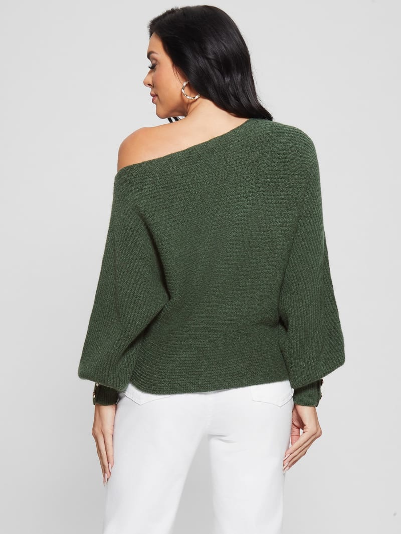 Guess Isadora Off-Shoulder Sweater - Silk Taupe Heather Multi Guess Isadora Off-Shoulder Sweater - Silk Taupe Heather Multi
