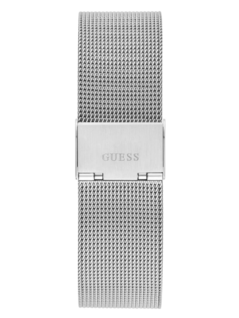 Guess Silver-Tone Mesh Diamond Analog Watch - Rose Gold Guess Silver-Tone Mesh Diamond Analog Watch - Rose Gold
