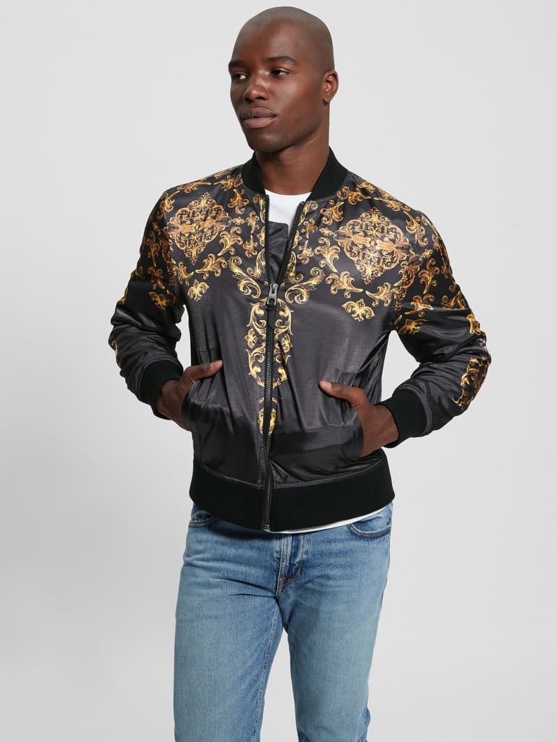 Guess Irvine Royal Flight Jacket - Black Guess Irvine Royal Flight Jacket - Black