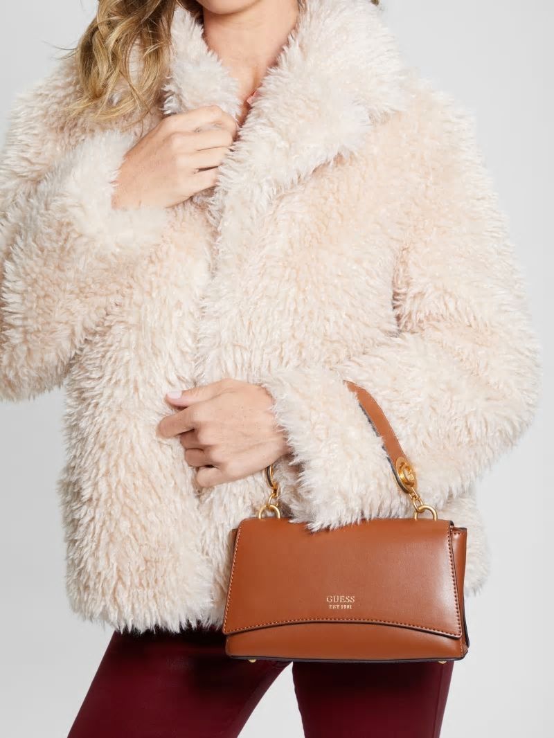 Guess Masie Top Handle Crossbody - Cognac Guess Masie Top Handle Crossbody - Cognac