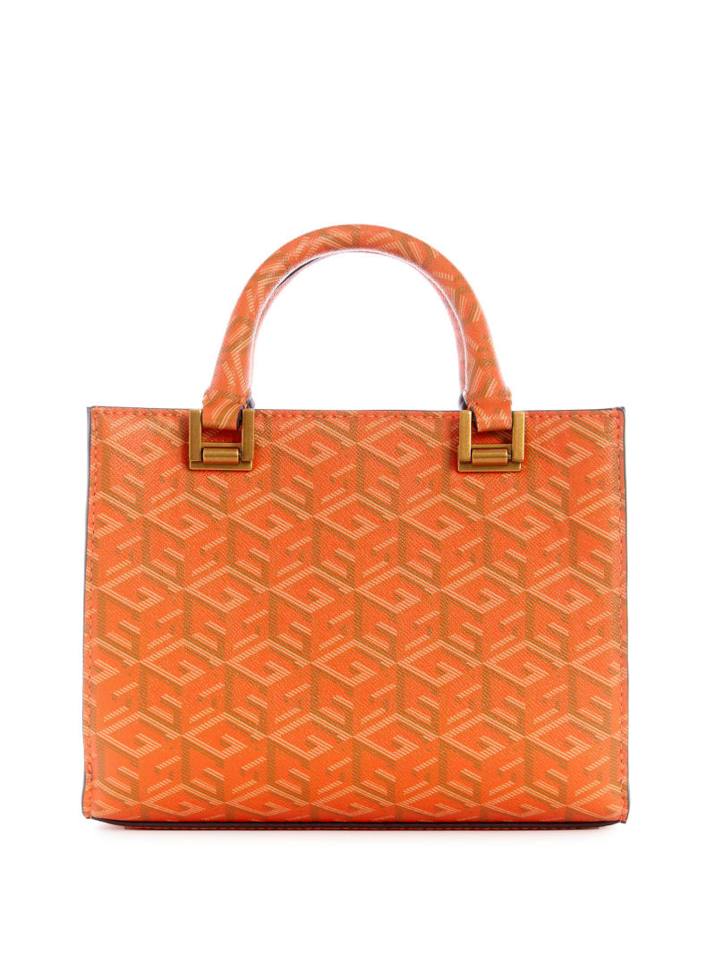 Guess Atene Mini Satchel - Orange Logo Guess Atene Mini Satchel - Orange Logo