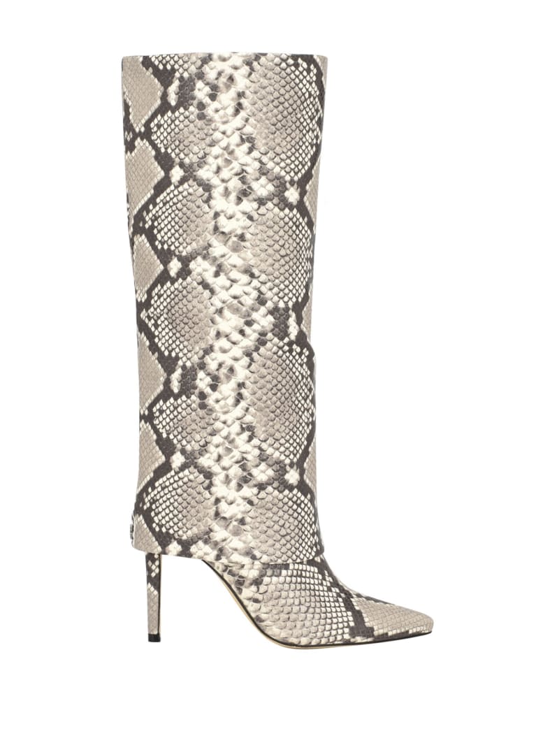 Guess Sabola Fold-Over Knee-High Boots - Light Grey Guess Sabola Fold-Over Knee-High Boots - Light Grey