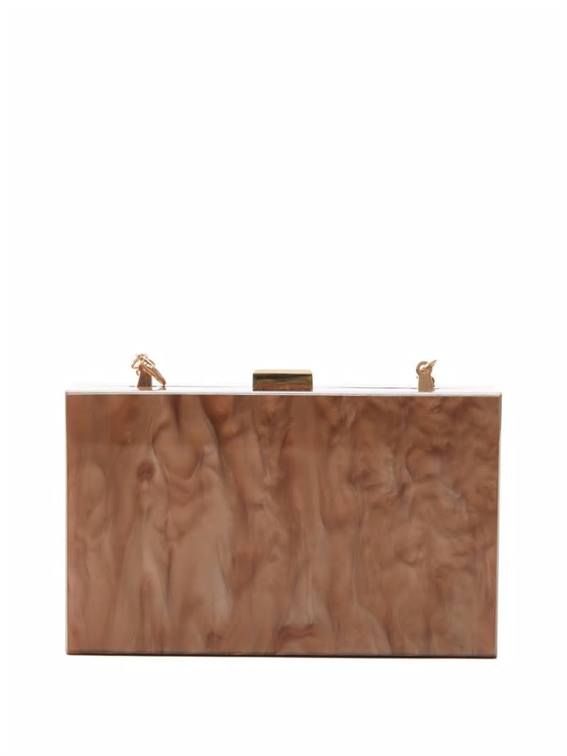 Guess Checkered Ginger Lucite Clutch - Ginger Guess Checkered Ginger Lucite Clutch - Ginger