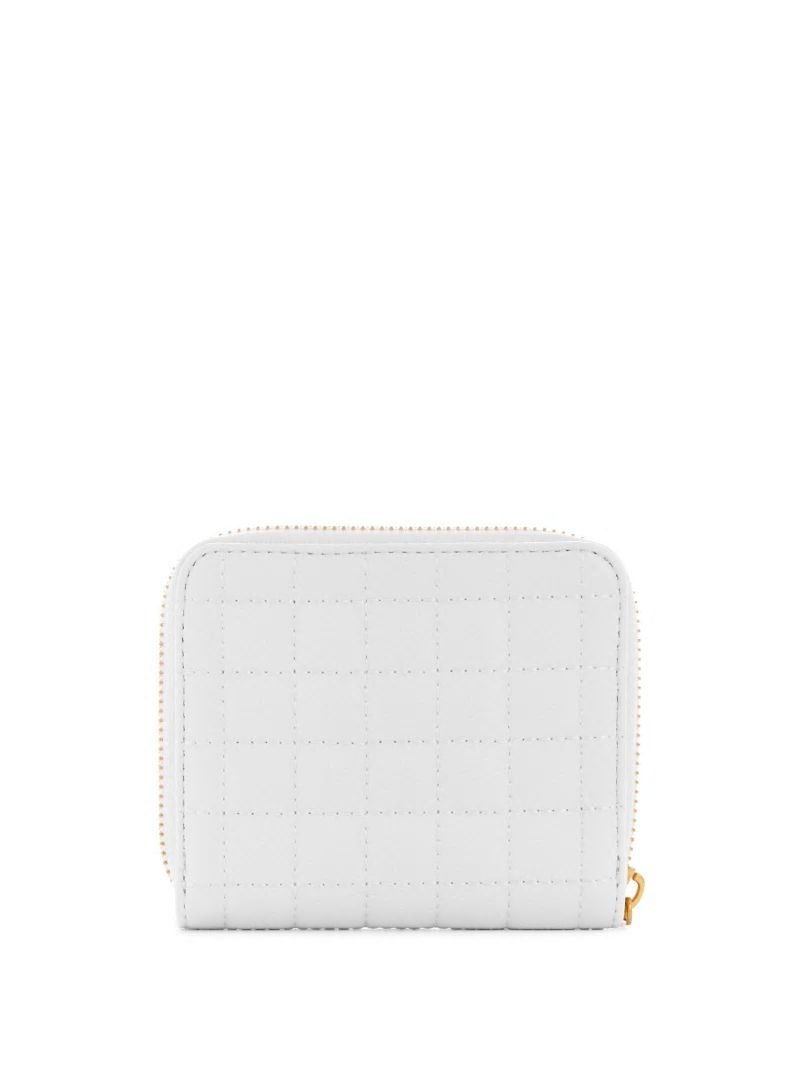 Guess Tia Small Zip-Around Wallet - White Multi Guess Tia Small Zip-Around Wallet - White Multi
