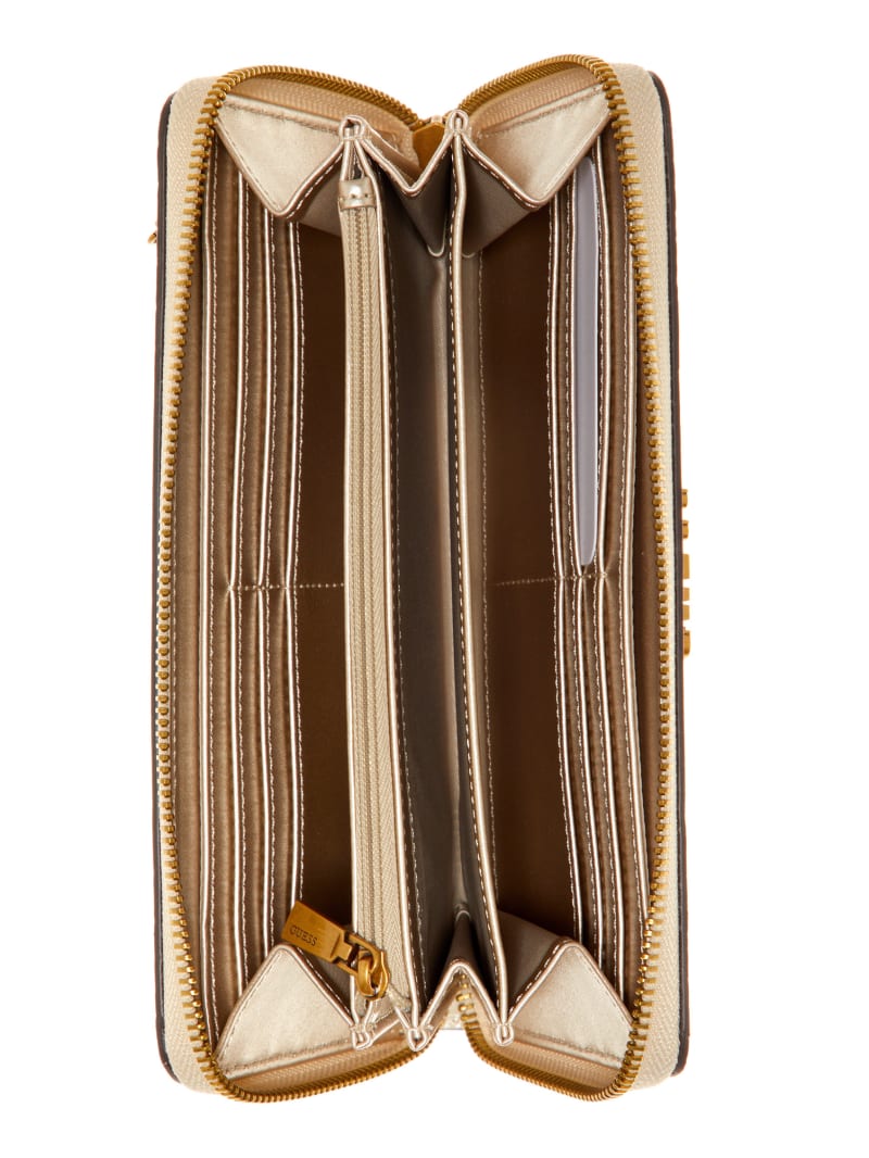 Guess Aveta Large Zip-Around Wallet - Off White Guess Aveta Large Zip-Around Wallet - Off White