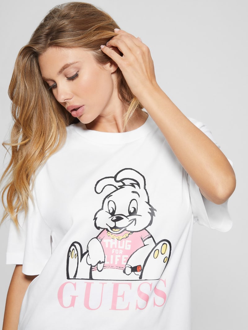 Guess Eco Bunny Graphic Tee - Pure White Guess Eco Bunny Graphic Tee - Pure White