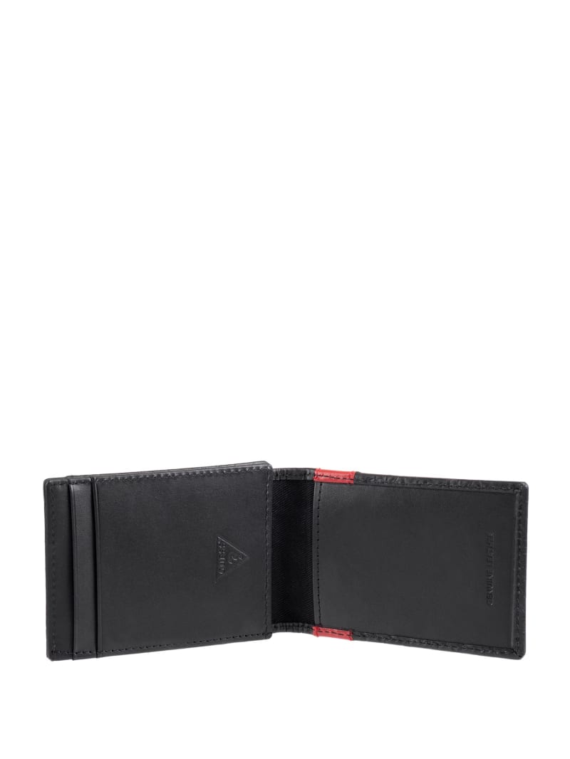 Guess Mesa Magnetic Fold Wallet - Black/Red Guess Mesa Magnetic Fold Wallet - Black/Red