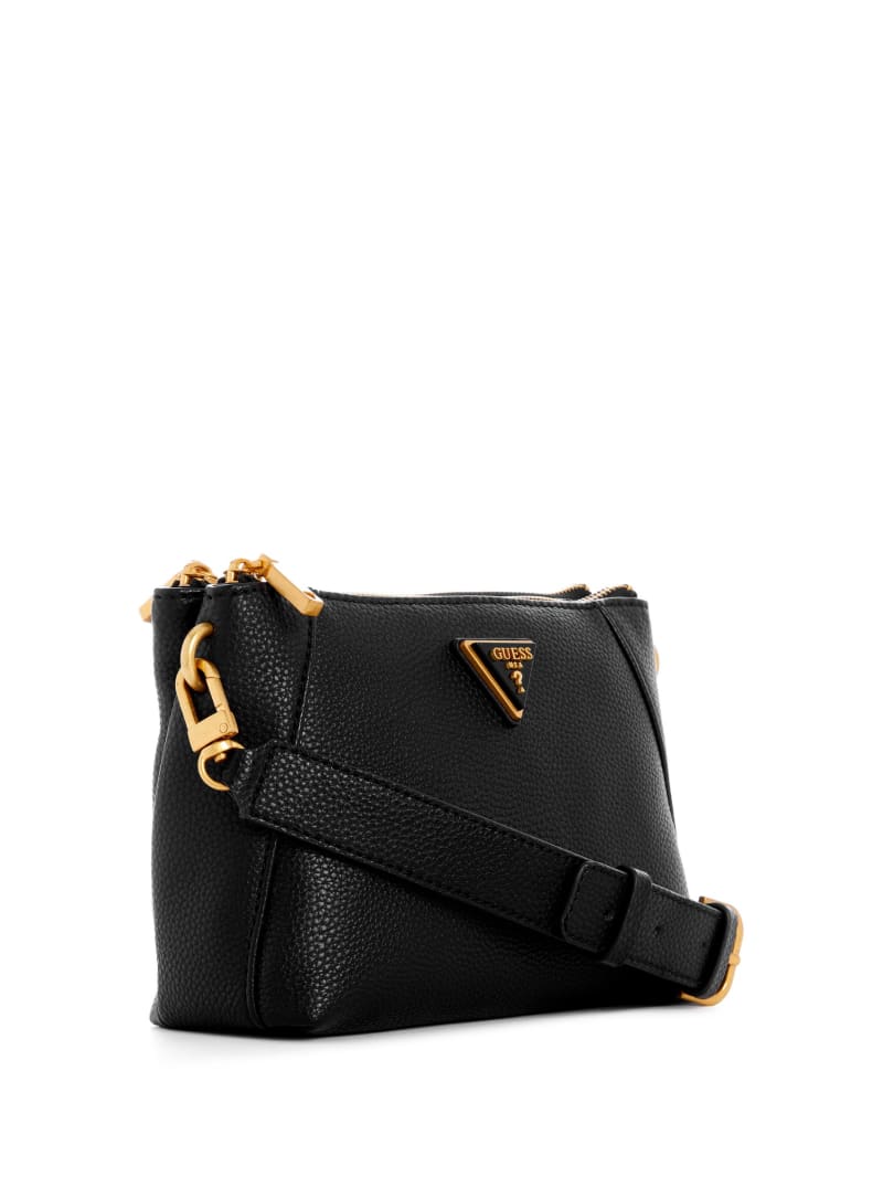 Guess Laryn Pebbled Dual-Zip Crossbody - Black Guess Laryn Pebbled Dual-Zip Crossbody - Black