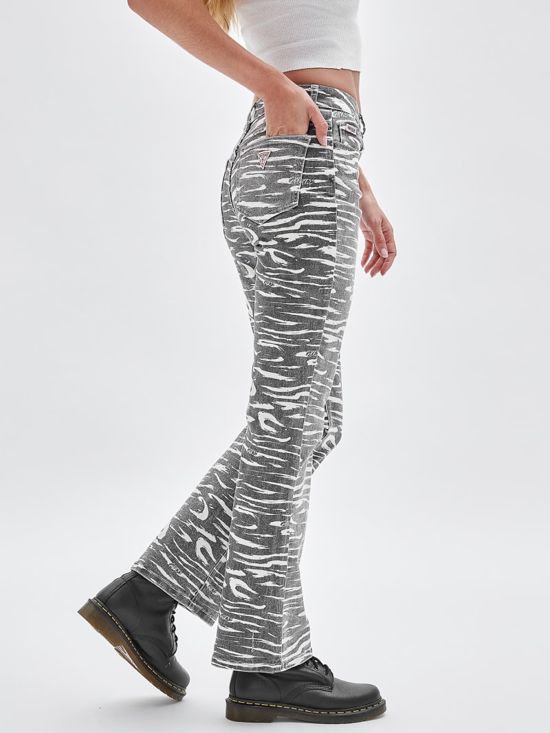 Guess GUESS Originals Zebra Bootcut Jeans - Jet Black Multi Guess GUESS Originals Zebra Bootcut Jeans - Jet Black Multi