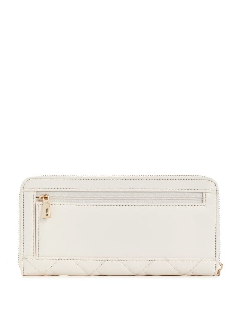 Guess Alanna Large Zip-Around Wallet - Ivory Guess Alanna Large Zip-Around Wallet - Ivory