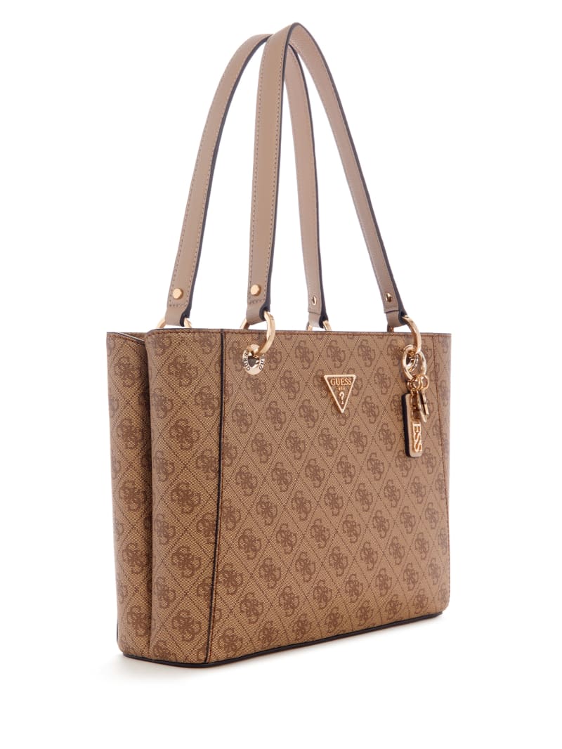 Guess Noelle Quattro G Small Noel Tote - Latte Logo Guess Noelle Quattro G Small Noel Tote - Latte Logo
