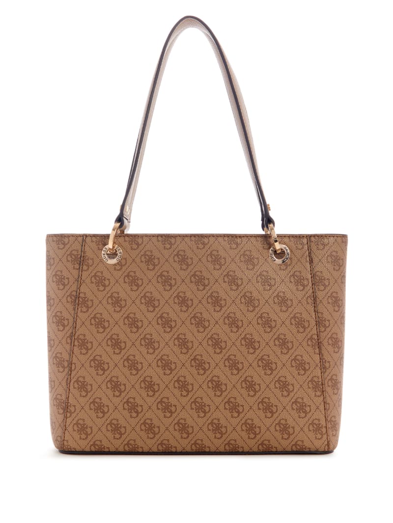 Guess Noelle Quattro G Small Noel Tote - Latte Logo Guess Noelle Quattro G Small Noel Tote - Latte Logo
