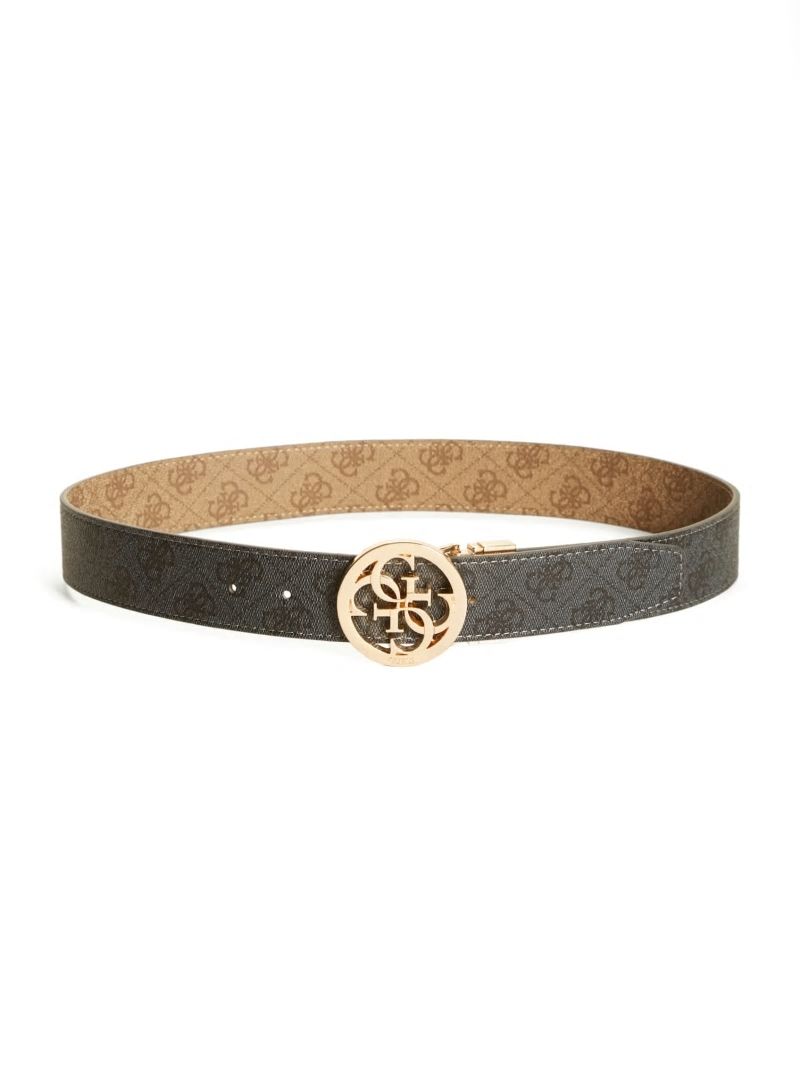 Guess Lana Reversible Quattro G Logo Buckle Belt - Brown/Black Guess Lana Reversible Quattro G Logo Buckle Belt - Brown/Black