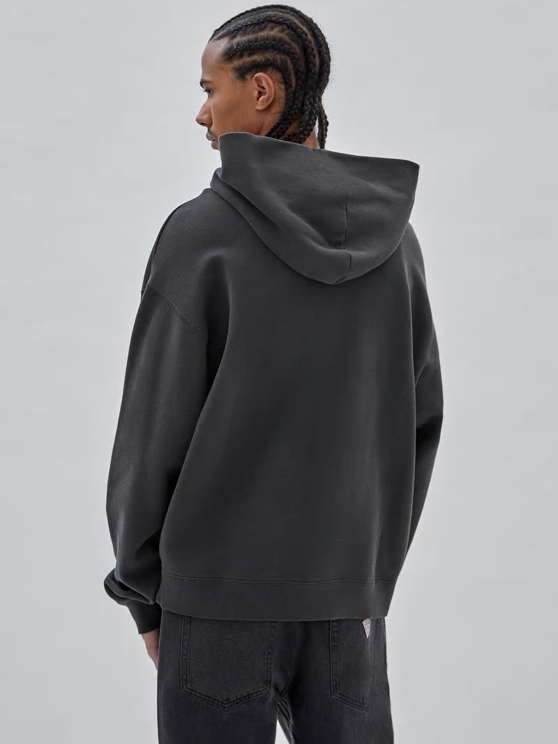 Guess GUESS Originals Baker Logo Hoodie - Jet Black Multi Guess GUESS Originals Baker Logo Hoodie - Jet Black Multi