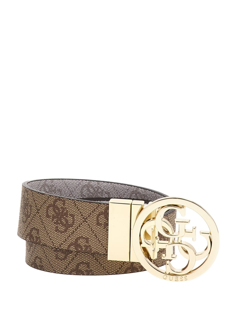 Guess Quattro G Belt and Card Holder Box Set - Latte Logo Guess Quattro G Belt and Card Holder Box Set - Latte Logo