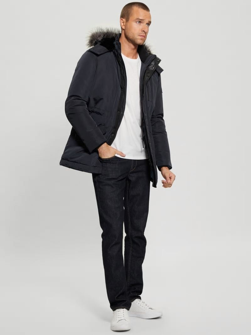 Guess Eco Real Down Parka - Bleu &eacute;L&eacute;Gant