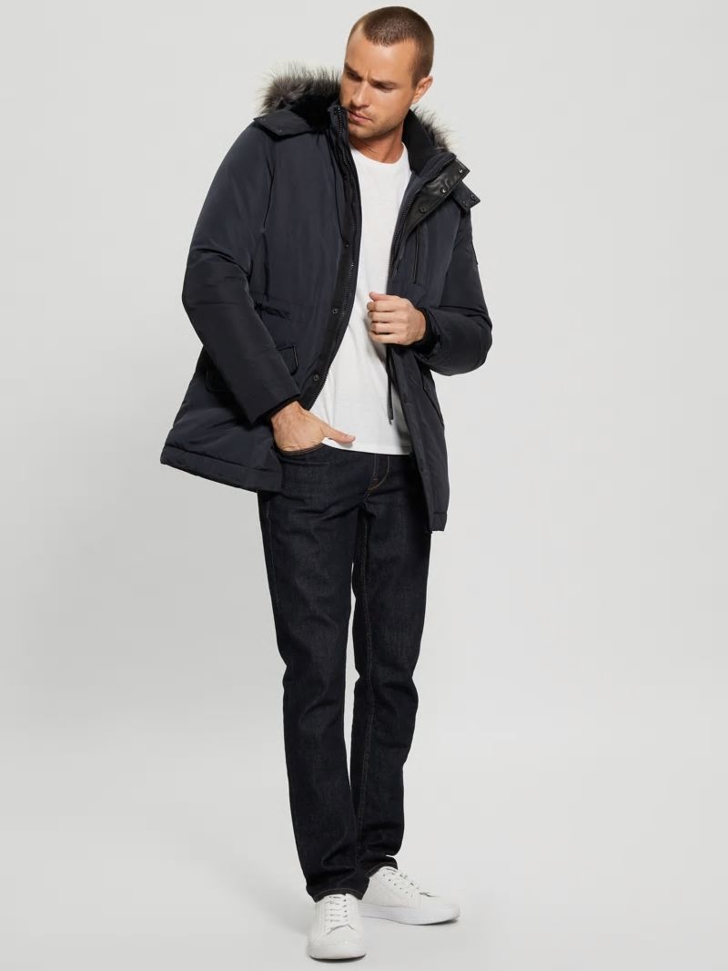 Guess Eco Real Down Parka - Bleu &eacute;L&eacute;Gant