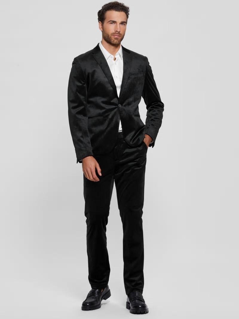 Guess Fulham Velvet Blazer - Black Guess Fulham Velvet Blazer - Black