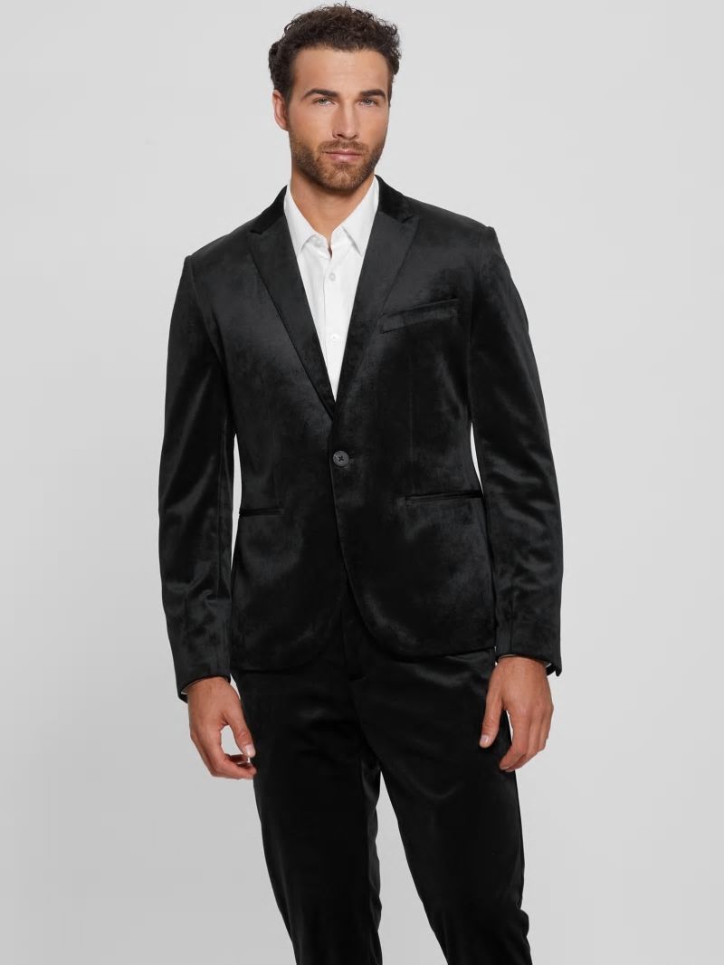 Guess Fulham Velvet Blazer - Black Guess Fulham Velvet Blazer - Black