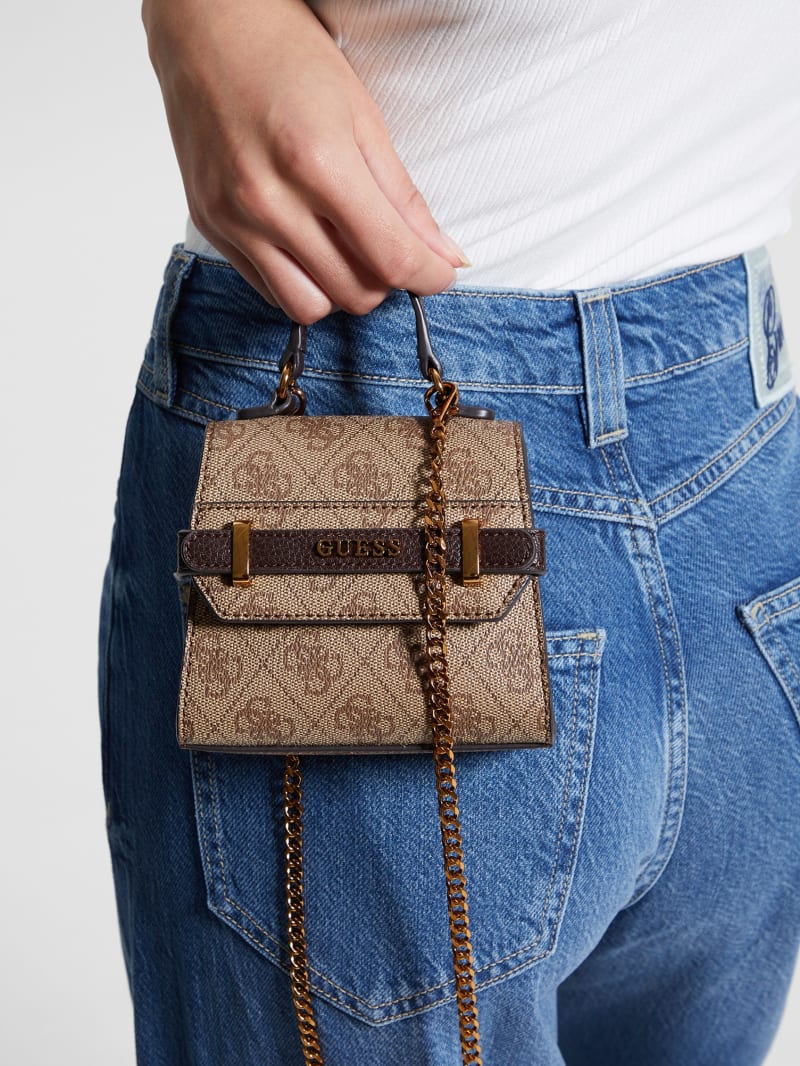 Guess Sestri Quattro G Micro Mini Satchel - Light Vintage Guess Sestri Quattro G Micro Mini Satchel - Light Vintage