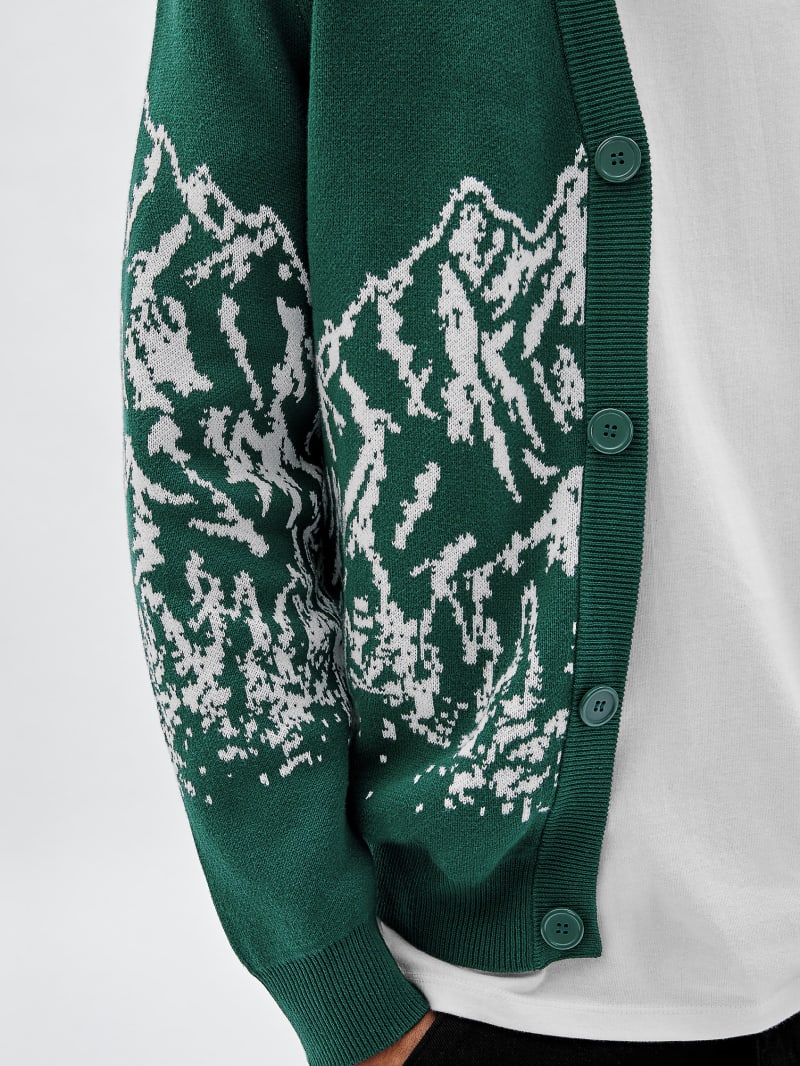 Guess GUESS Originals Mountain Cardigan - Evermore Green Guess GUESS Originals Mountain Cardigan - Evermore Green
