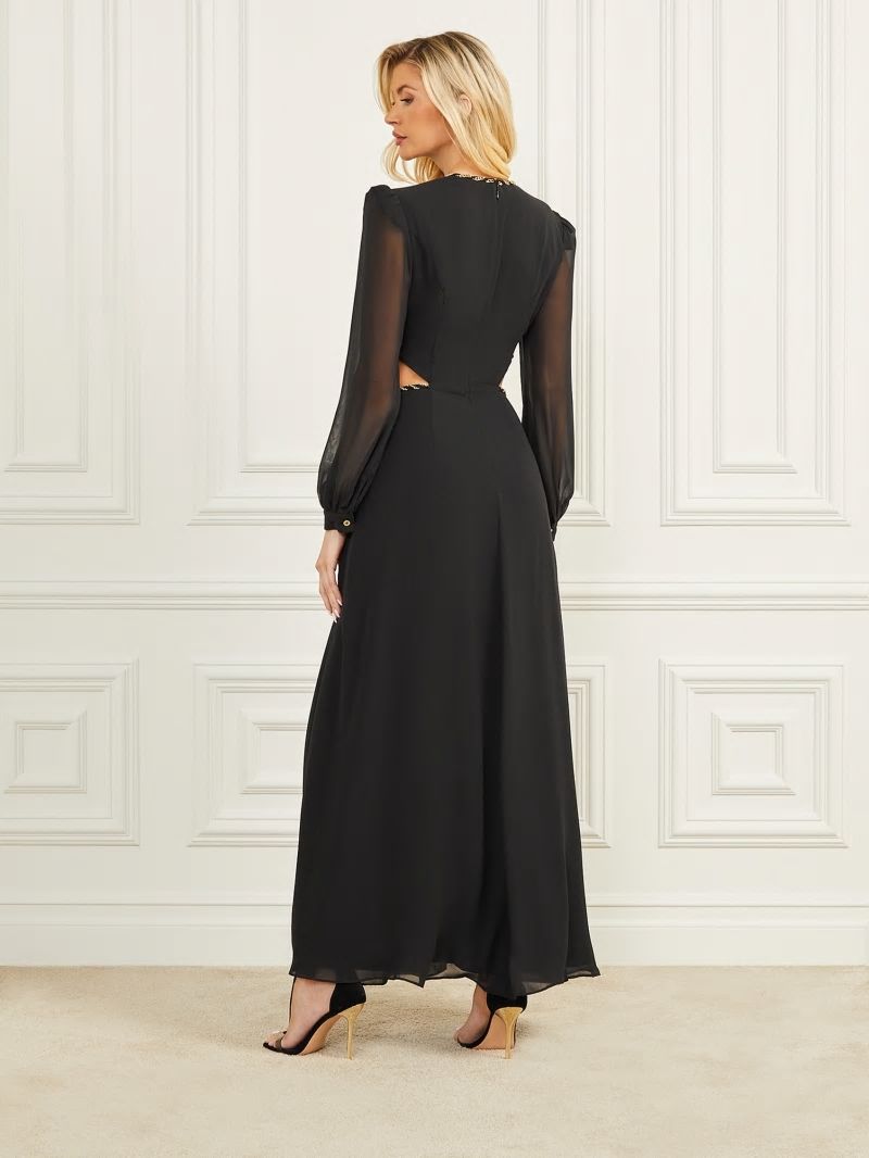 Guess Ursula Mesh Gown - Black Guess Ursula Mesh Gown - Black