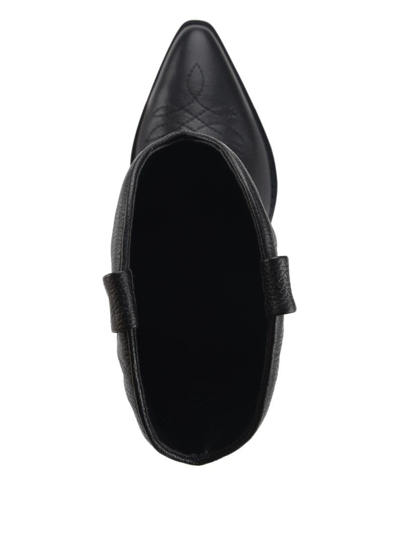 Guess Gallen Leather Cowgirl Boots - Black 001 Guess Gallen Leather Cowgirl Boots - Black 001