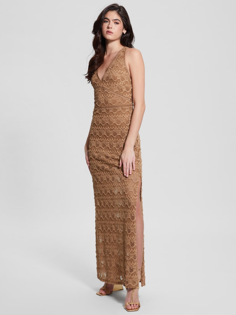 Guess Liza Lace Maxi Dress - Desert Storm Guess Liza Lace Maxi Dress - Desert Storm