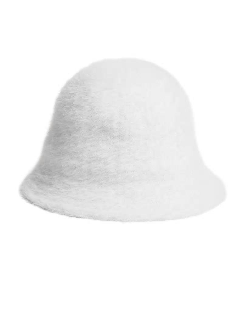 Guess Fuzzy Bucket Hat - White Multi Guess Fuzzy Bucket Hat - White Multi