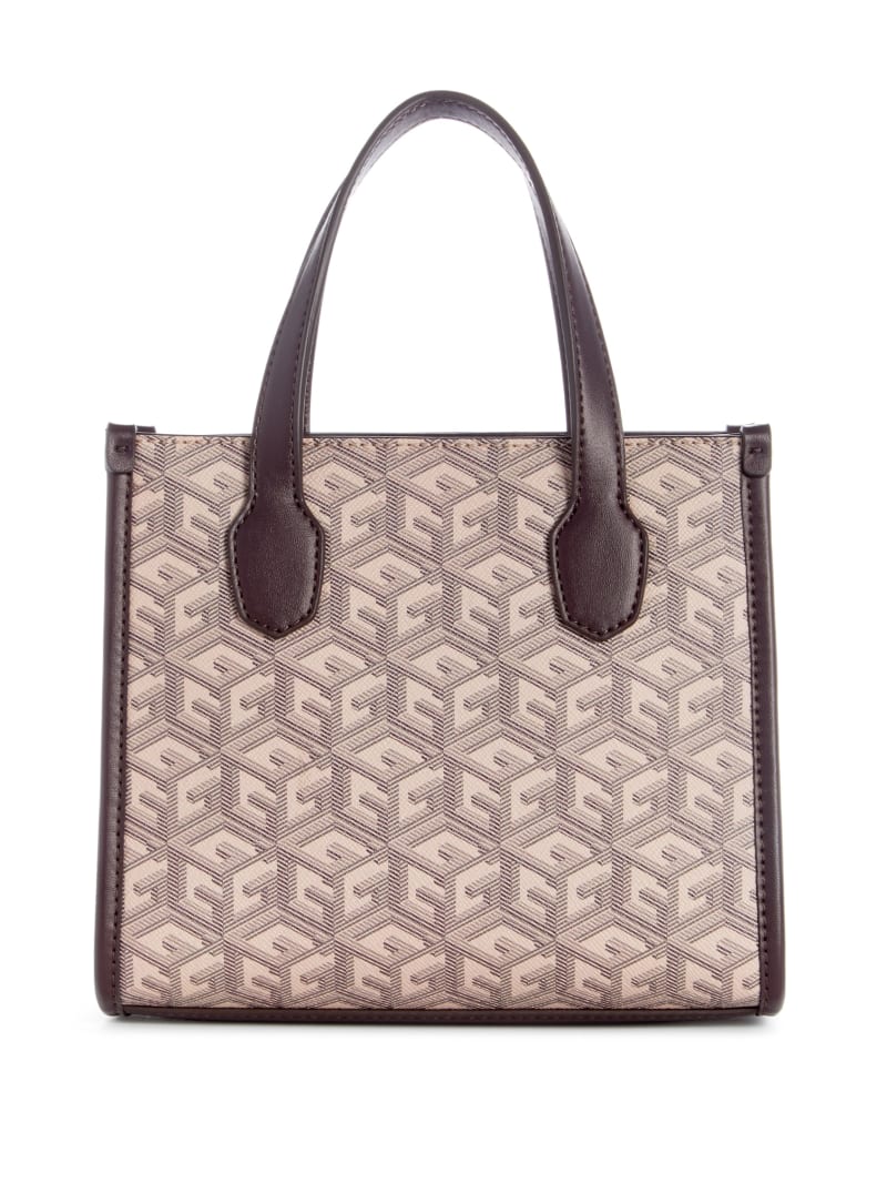 Guess Silvana Mini Totes - Espresso Logo Guess Silvana Mini Totes - Espresso Logo