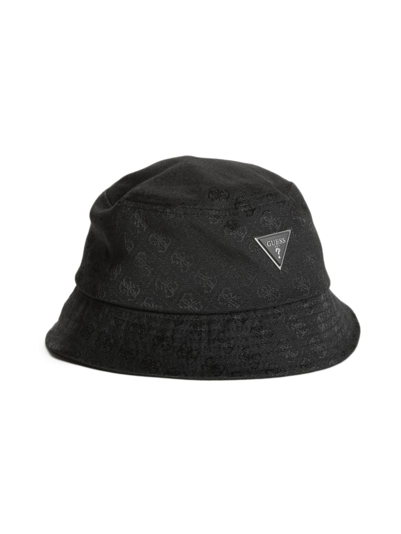 Guess Vezzola Logo Bucket Hat - Black Floral Print Guess Vezzola Logo Bucket Hat - Black Floral Print